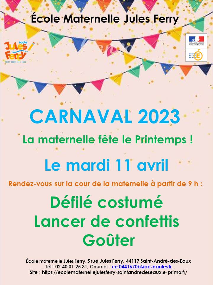 Carnaval 2023 de l'école Maternelle Jules Ferry